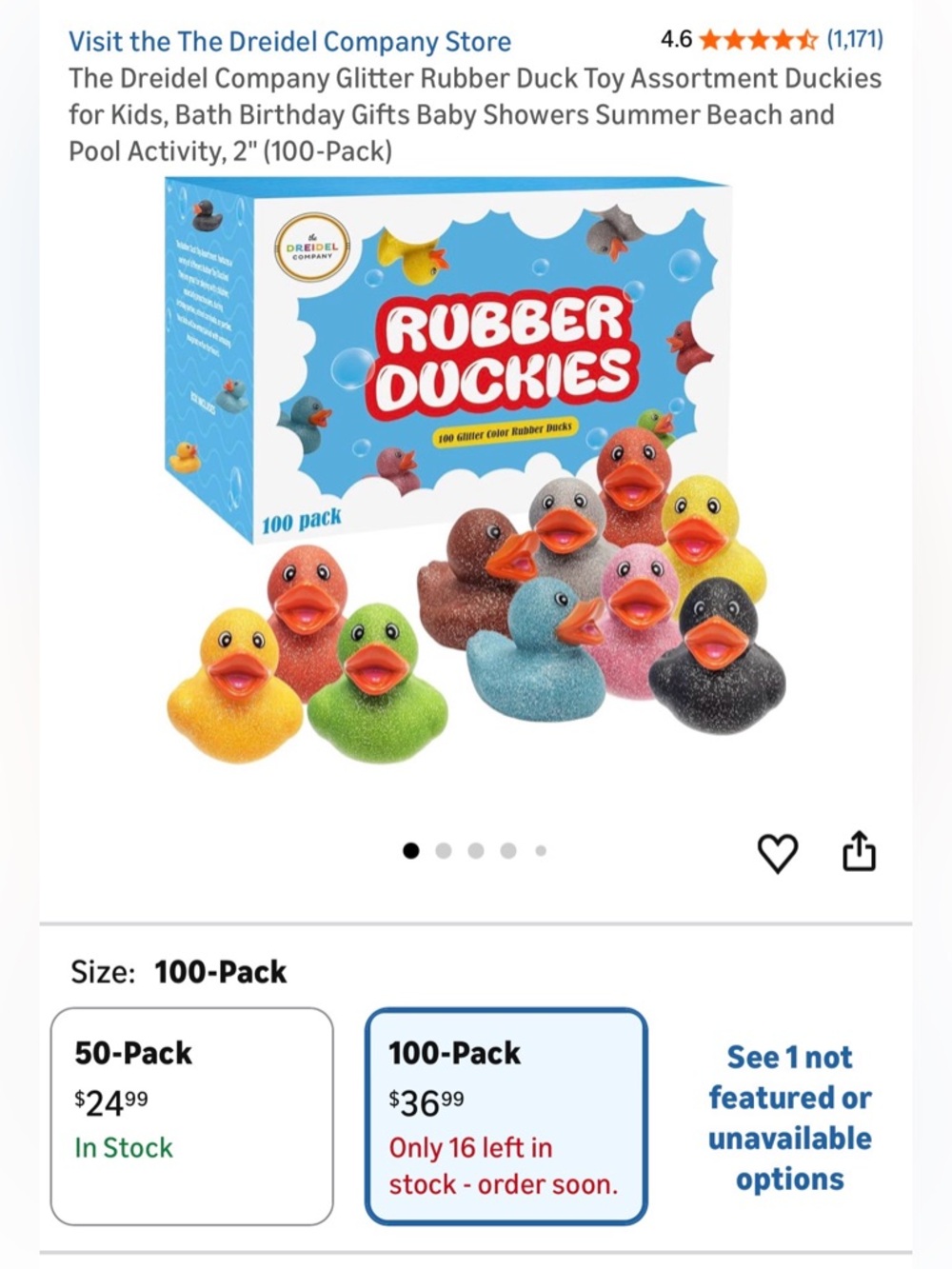 Dreidel Company Bag of 100 Various Rubber Ducks - Picture 4 of 4